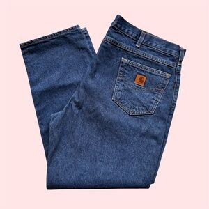 Carhartt 42x30 Relaxed Fit B17 DST Denim Jeans Medium Wash